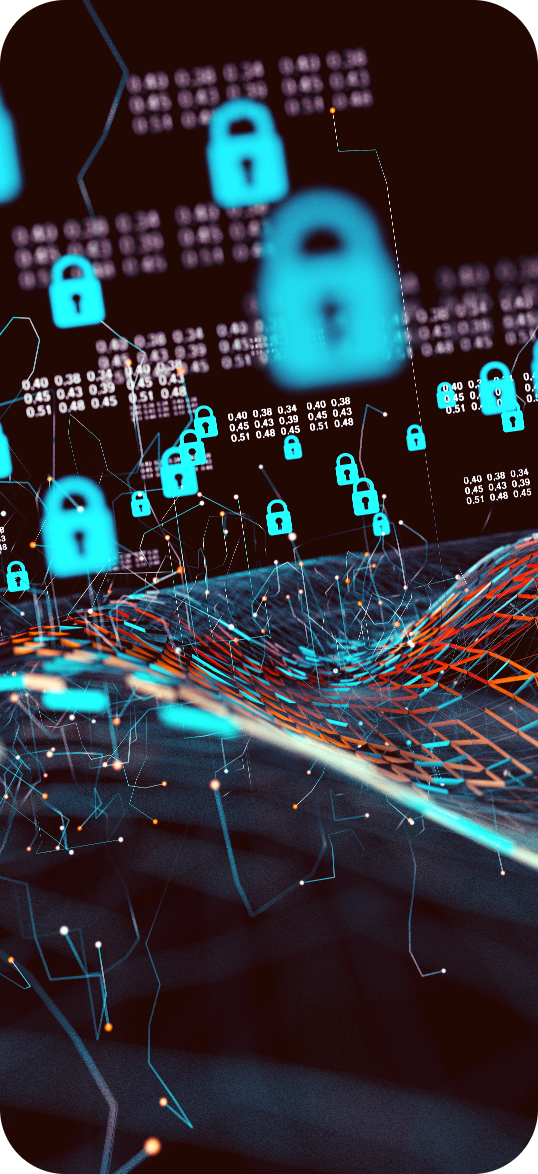 data-structure-information-tools-networking-business-cyber-security-3d-illustration